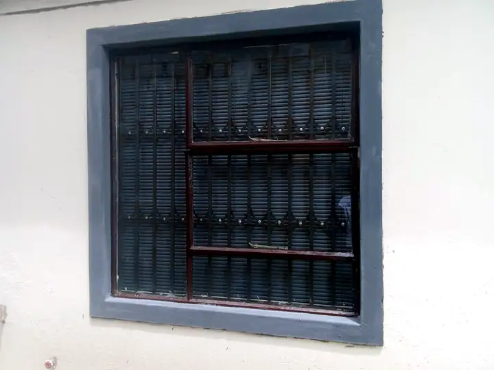 Steel window burglar bars