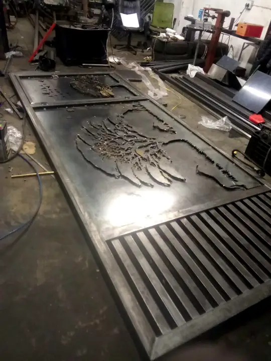Ornamental steel gate fabrication